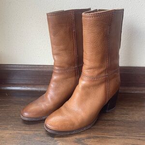 VINTAGE FRYE Leather Heeled Boots